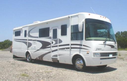  The passenger's side of the motorhome.